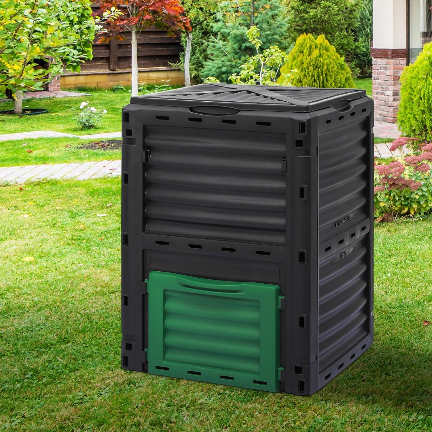 80 Gal Garden Compost Bin, BPA Free, Outdoor Compost Box G529864