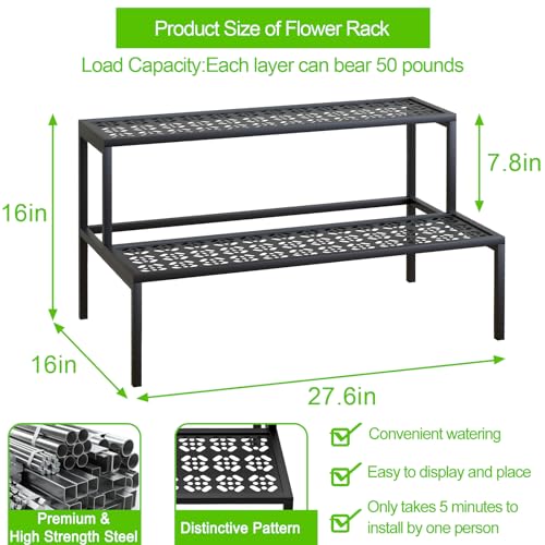 Semi-Circular 3 Tier Plant Stand for Indoor Outdoor Corner Display Z17057