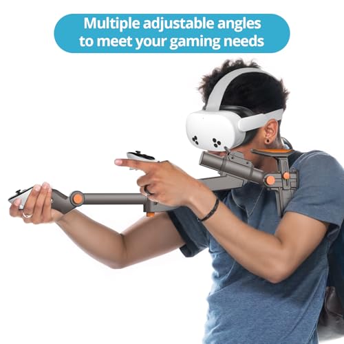 VR Gunstock for Quest 2 3 3S Pro – Adjustable FPS Controller Accessories with Magnetic Attachment K7582