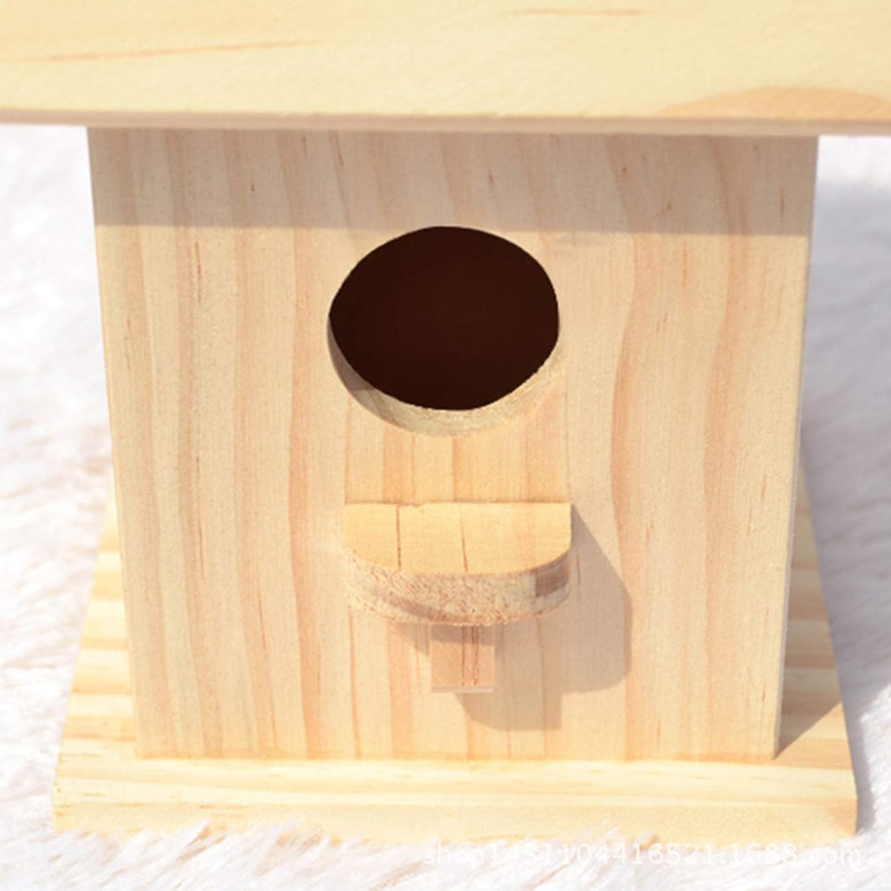 Wooden Hanging Birdhouse for Small Birds DIY Decoration W17062
