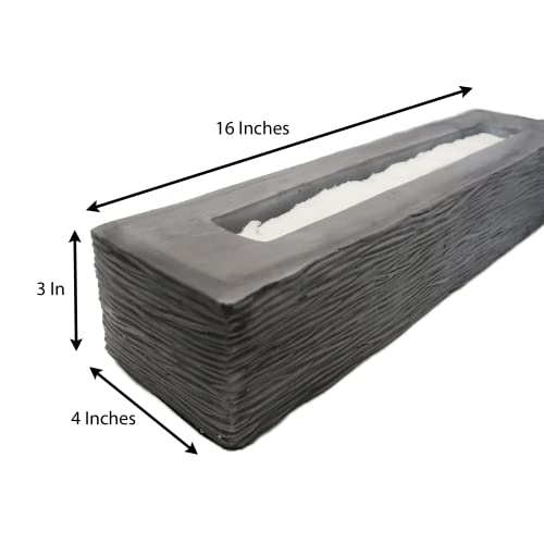 Large Rectangle Tabletop Fire Pit - Portable Bioethanol Fireplace for Indoor & Garden C1210