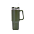 40 OZ Adventure Quencher Travel Tumbler with Straw, Stainless Steel Insulated Mug, Maintains Heat Cold Ice for Hours, for Coffee Beer Water Beverages ( Not Stanley )