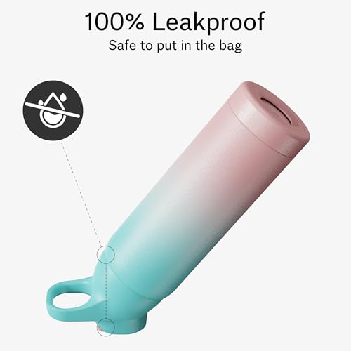 Insulated Stainless Steel Water Bottle with Straw, 24 oz X205853