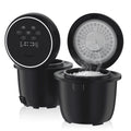 Low Carb Rice Cooker Small, 3 Cup Uncook Rice Cooker with Steamer, Delay Timer, Auto Keep Warm, Rice/Sushi/Cake/Vegetable, Black