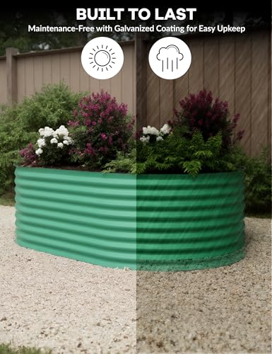 Galvanized Raised Garden Bed for Vegetables, Flowers, Outdoor D165