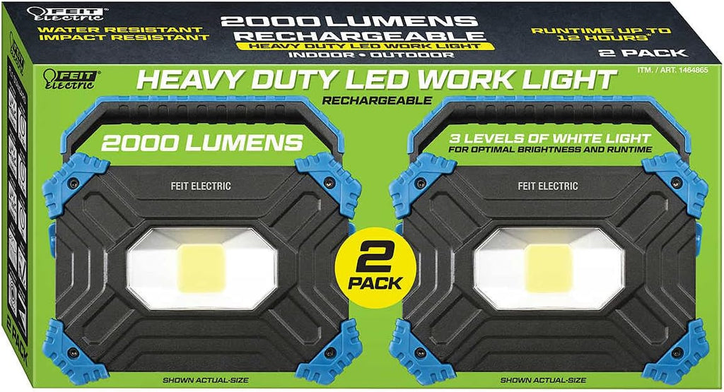 LED Rechargeable Work Light, 2-pack S5845