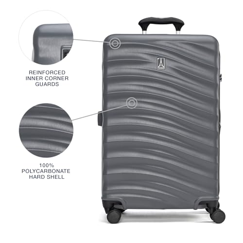 Hardside Expandable Carry-On Luggage with 8 Spinner Wheels and TSA Lock J560758
