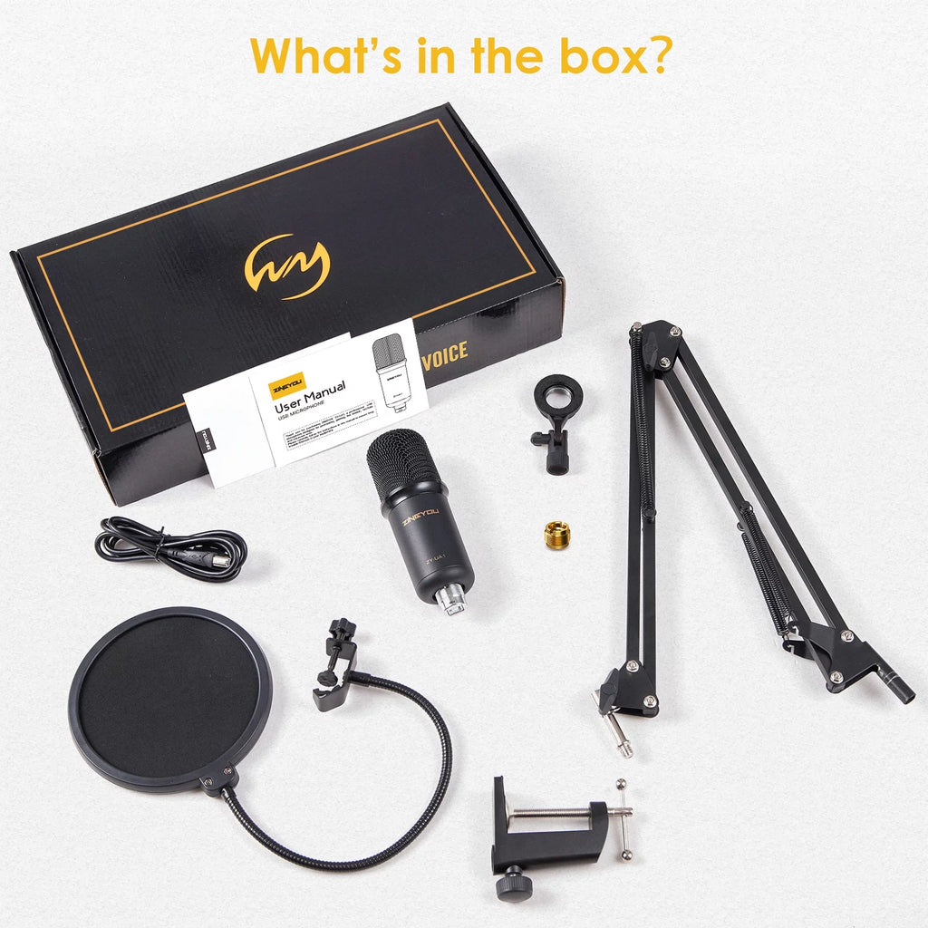 USB Microphone Bundle for Computer Recording Podcasting Gaming Streaming X79762