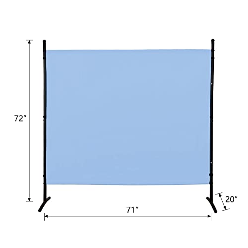 4 Panel Folding Room Divider Privacy Screen with Steel Frame P539789