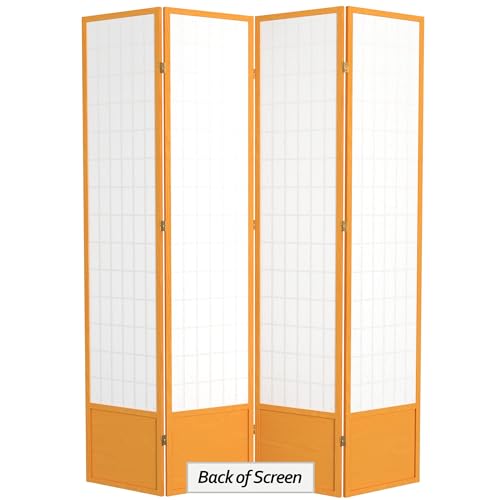 7 ft. Tall Window Pane Shoji Screen Room Divider, 3 Panels T5246