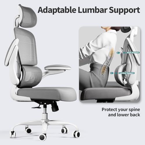 Ergonomic Mesh Office Chair with Wheels, High Back, 330 LBS Capacity C667113
