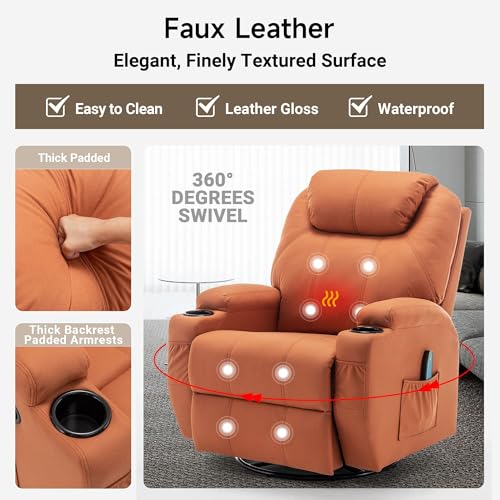 Rocking Recliner Chair with Massage and Heat E368
