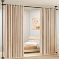 Room Divider Curtain Rod, No Drilling, Adjustable 4-10ft Height, Black W79312