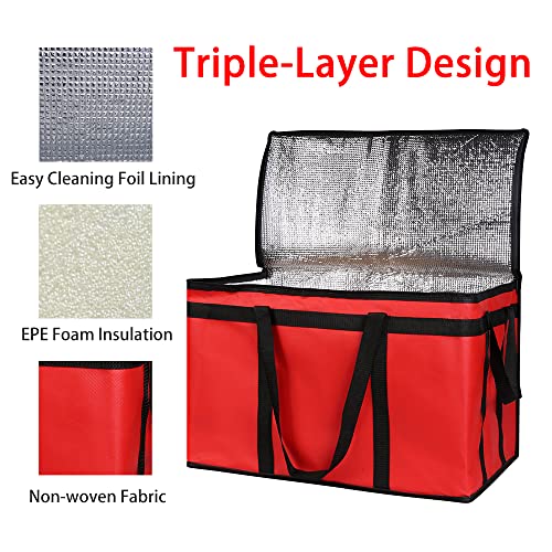 Insulated Food Delivery Bag Hot Cold Meal Carrier Cooler Tote K646948