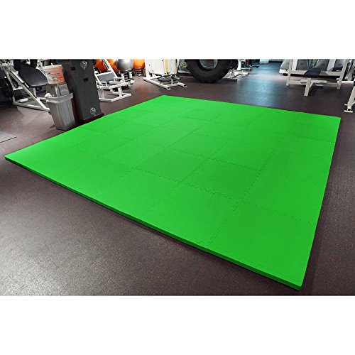 Interlocking EVA Foam Mats for Wrestling, MMA & Gymnastics - 1.5" Thick, 2'x2' Tiles G335676