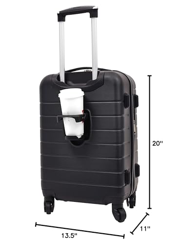Smart Luggage Set with Cup Holder and USB Port, 20-Inch Carry-On K967
