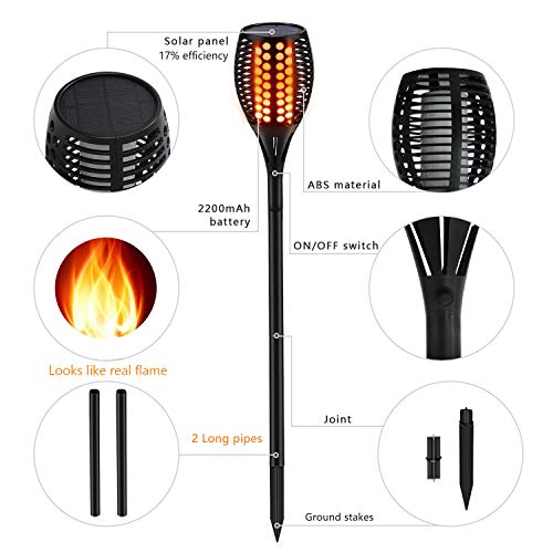 Flickering Flame Torch Lights Outdoor Waterproof 4-Pack I197