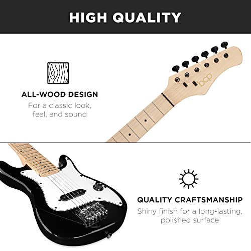 30in Kids Electric Guitar Beginner Starter Kit with Amplifier, Metallic Blue U78618