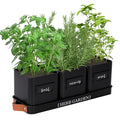 PERFNIQUE Indoor Herb Garden, Herb Garden Planter Set with Tray, Farmhouse Indoor Plant Pots, Windowsill Herb Garden with Drainage(Planter only) for Indoor/Outdoor, Window Pots(White)