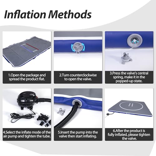 Inflatable Wrestling Mat 10FT/5FT, Portable Jiu Jitsu Mats for Home Training T136369