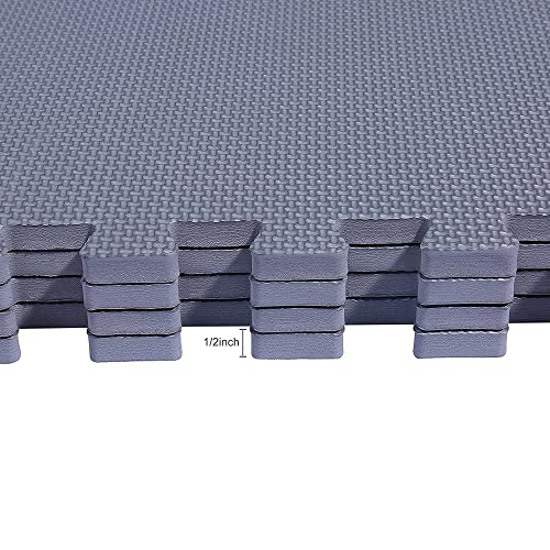 Puzzle Exercise Mat with EVA Foam Interlocking Tiles for MMA, Gymnastics and Home Gym N211438