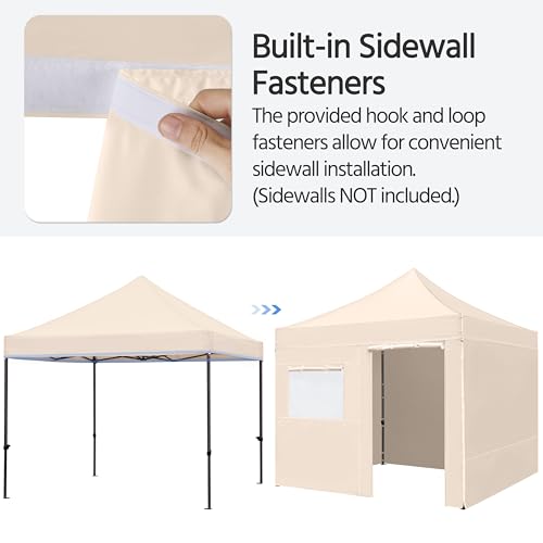 Heavy Duty Pop Up Canopy Tent 10x20 with Wheeled Carry Bag, White X6840