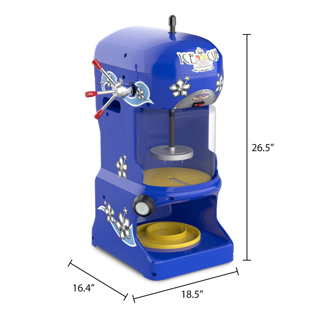 Ice Cube Shaved Ice Machine, Electric Block Ice Shaver & Snow Cone Maker, Blue K25377