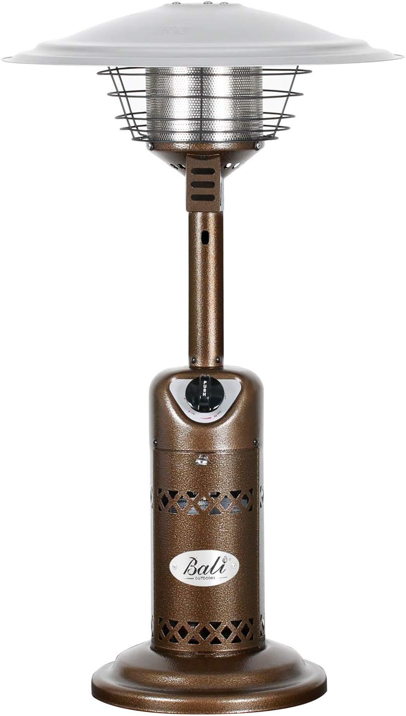 BALI OUTDOORS Portable Patio Heater, Outdoor Propane Table Top Heater, Bronze