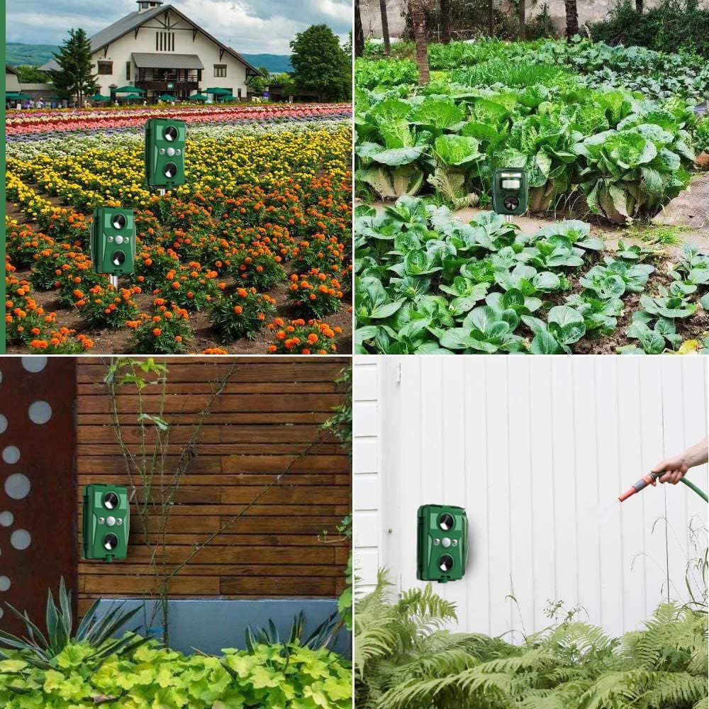 Solar Ultrasonic Animal Repellent Waterproof Motion Detector K110519