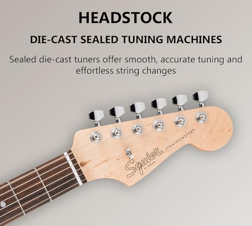 Stratocaster Electric Guitar Bundle with Amplifier, Gig Bag, Strap, Cable, Picks, and DVD S5583