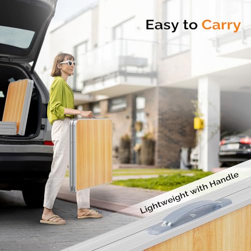 3ft Aluminum Folding Camping Table with Carrying Handle L179408