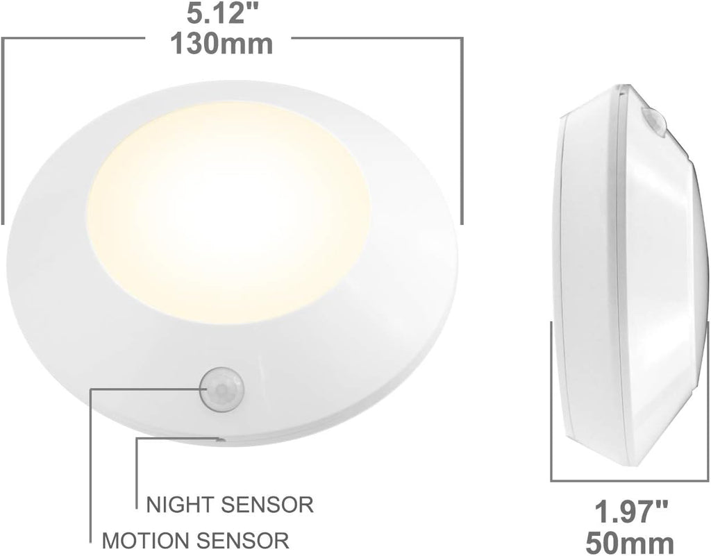 Motion Sensor Ceiling Light Cordless Battery Powered LED Warm White for Indoor B182757