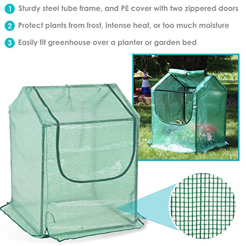 Outdoor Mini Greenhouse Tent with Steel Frame N893617