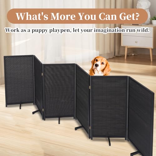 Bamboo Room Divider Folding Privacy Screen 4 Panel Freestanding F401