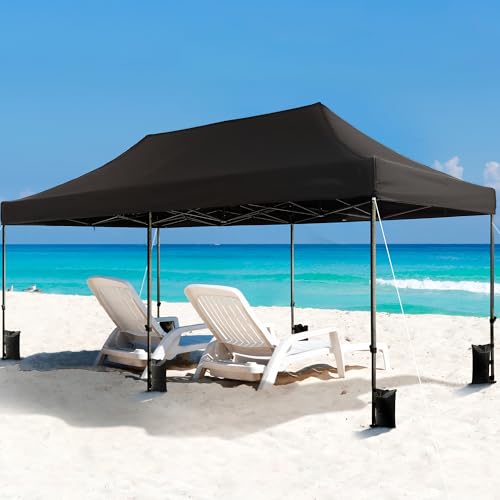 Heavy Duty Pop Up Canopy Tent 10x20 with Wheeled Carry Bag, White X6840