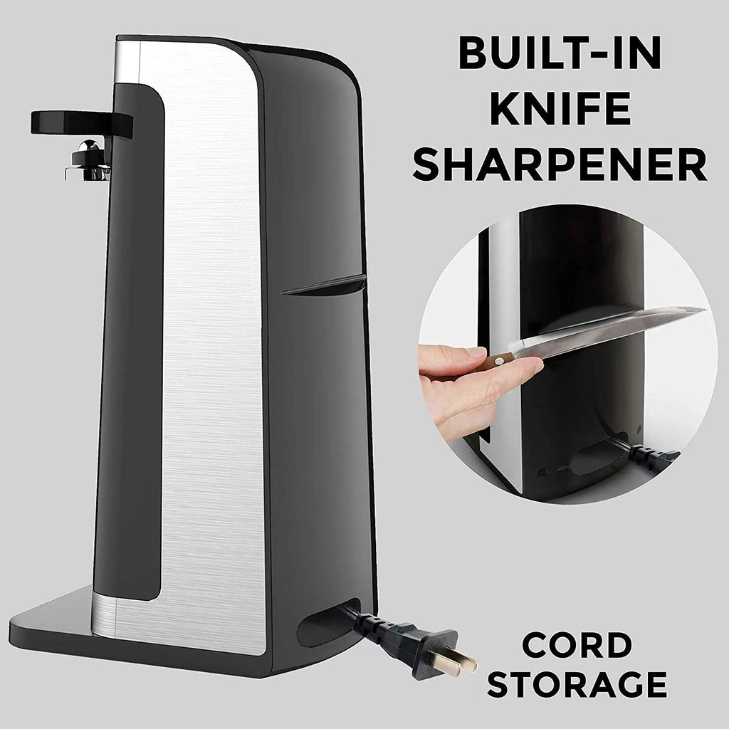 Electric Can Opener with Knife Sharpener and Bottle Opener J91817