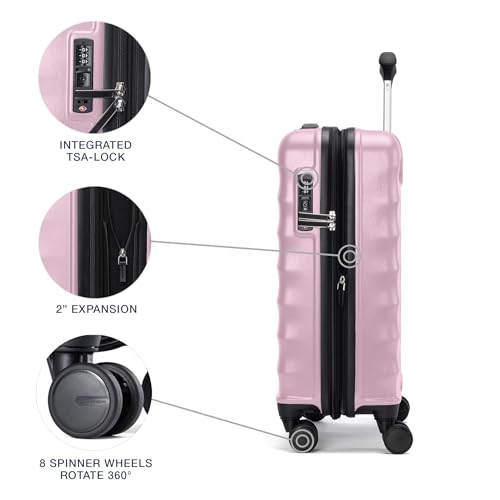 Hardside Expandable Carry-On Luggage with 8 Spinner Wheels and TSA Lock J560758