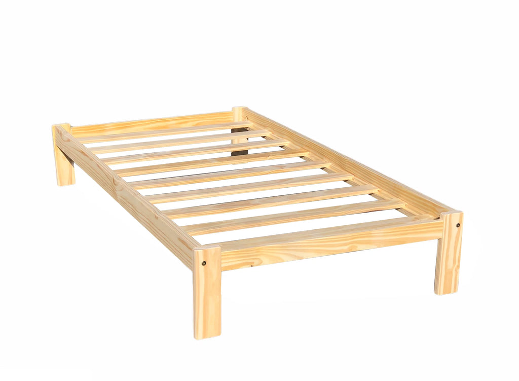 Twin Size Solid Pine Wood Platform Bed D578