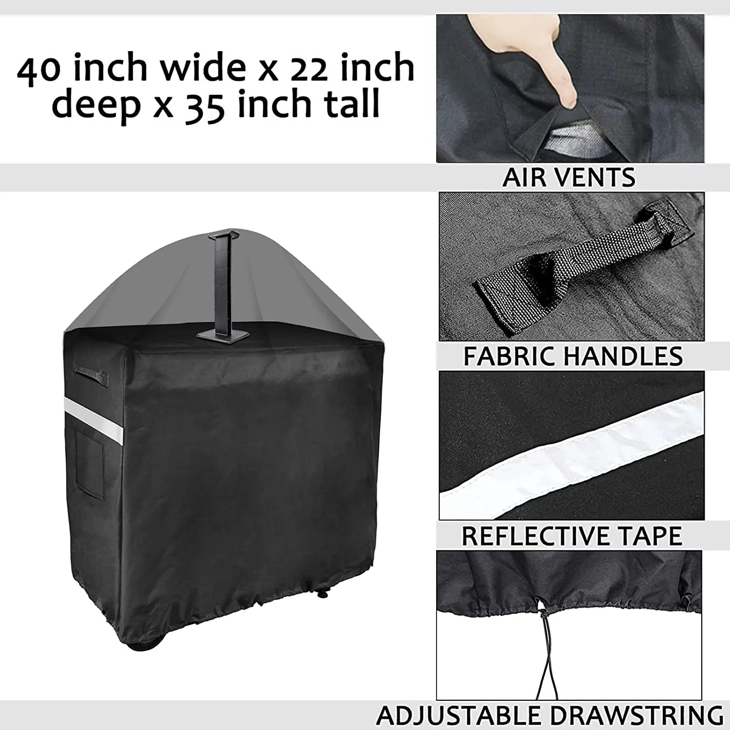 Grill Cover for Flat Top Grill and 4-Burner Griddle BBQ Cover X946872
