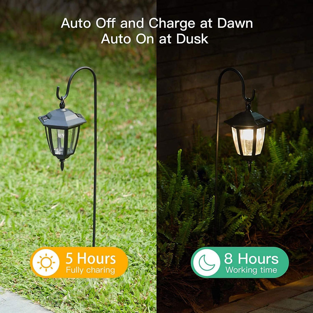 Solar Shepherd Hook with Hanging Lantern for Garden Path X68083