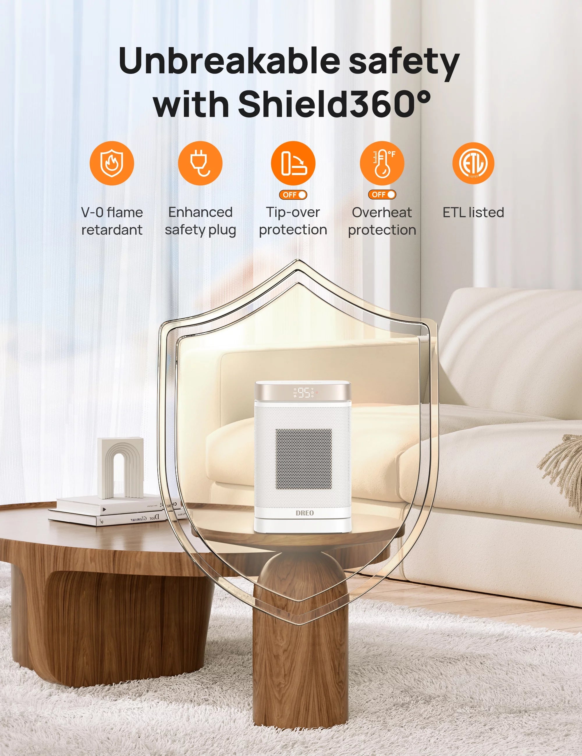 Space Heater with Remote, Oscillating, Digital Thermostat, 1500W, 12h Timer S541060