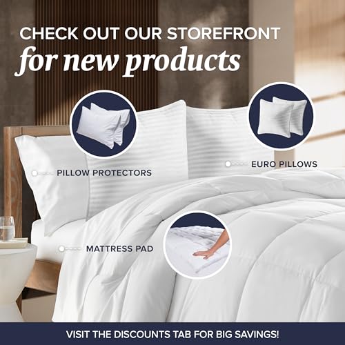 Bed Pillows Standard/Queen Size Set of 2 - Down Alternative Pillow for Sleeping R5876