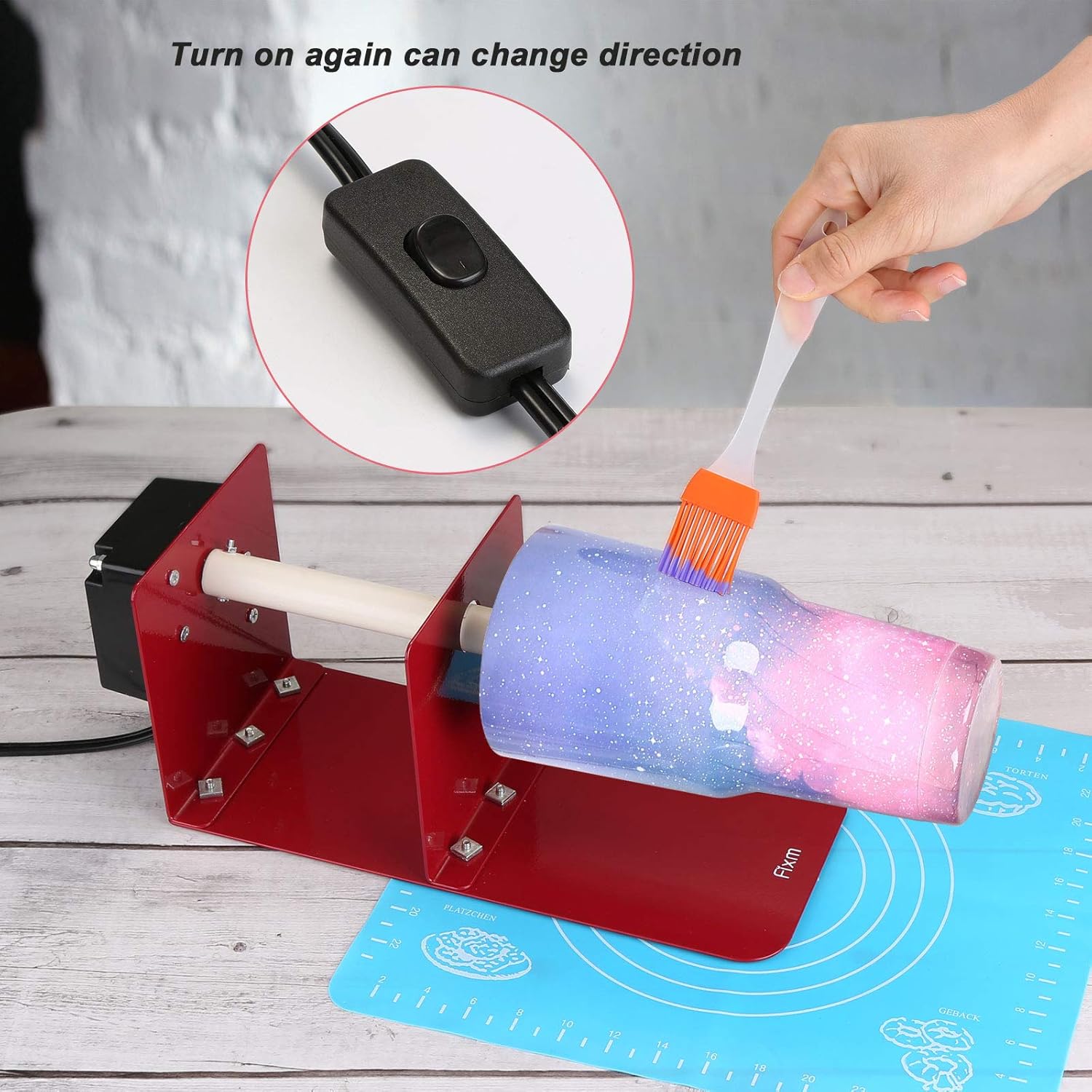 Cup Turner for Crafts Tumblers with 2-Way Rotation Silent Motor N234