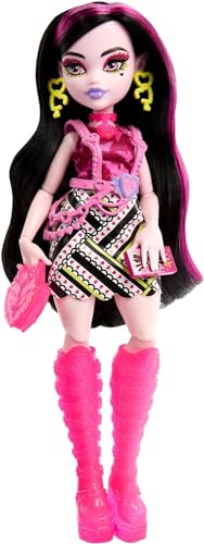 Monster High Skulltimate Secrets Neon Frights Doll & Accessories, Toralei Stripe with Dress-Up Locker & 19+ Surprises R9605