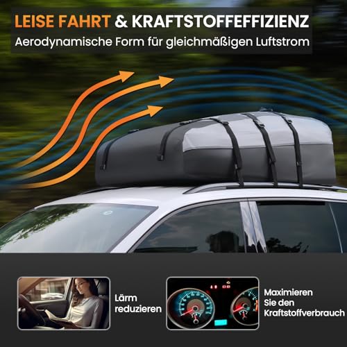 Car Roof Bag Cargo Carrier 20 Cubic, Waterproof with Strap and Anti-Slip Mat Q382