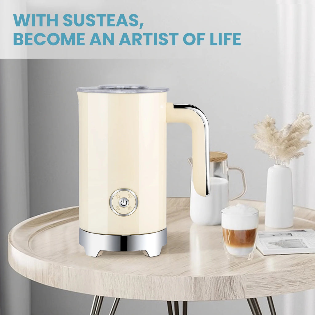 Electric Milk Frother and Steamer with 4 Settings for Coffee, Latte, Cappuccino T2905