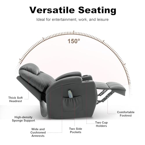 Rocking Recliner Chair with Massage and Heat E368