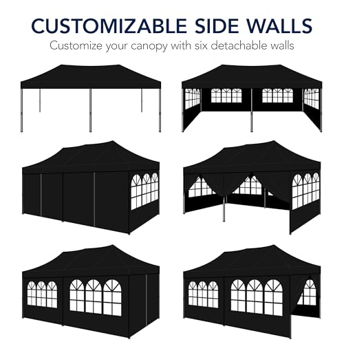 10x20 Party Tent, Waterproof Outdoor Canopy with Sidewalls Y555496