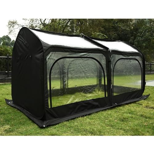 Mini Greenhouse for Outdoors, Pop-up Frame with Screen Window, 8.2x4.1x4.4 FT O621398