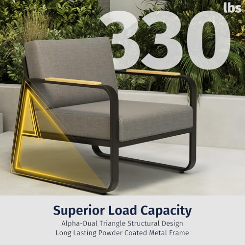 4-Piece Outdoor Patio Set with Sofa and Tempered Glass Table F97509
